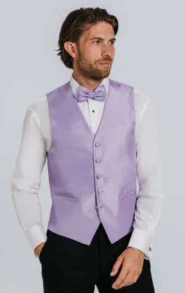 Lavendel väst i polyester dupion