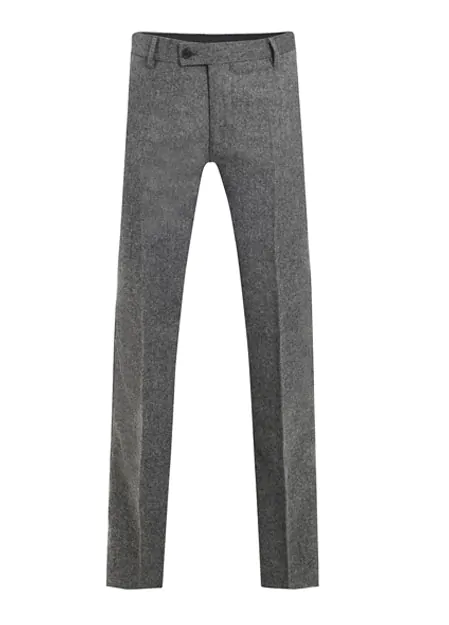 Ljusgrå Donegal Tweed Byxor