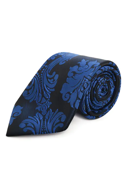 Blå Victoriansk Jacquard Slips